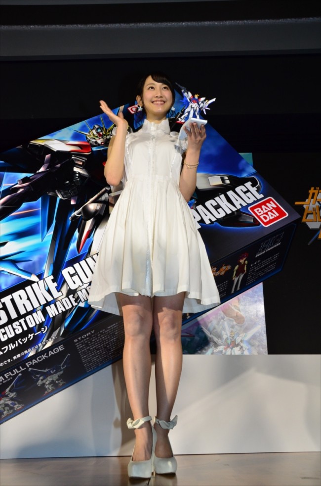 『ガンダムビルドファイターズ』発表会見に出席したSKE48松井玲奈