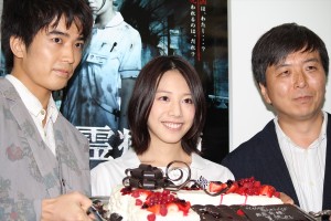 大和田健介、夏帆、鶴田法男監督、『悪霊病棟』合同取材にて