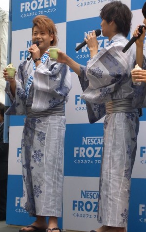 「ネスカフェ フローズン」PRイベントに出席したD☆DATE