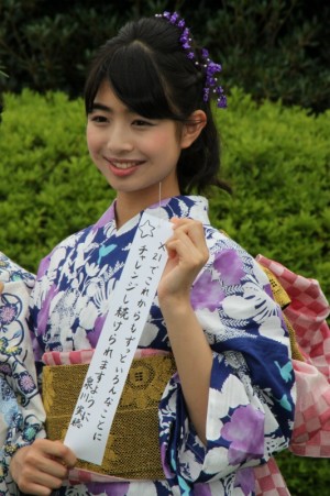 泉川実穂、「X21」七夕撮影会にて