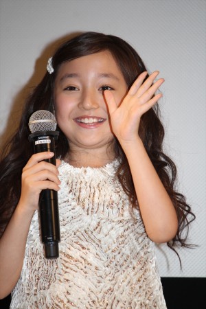 『上京ものがたり』完成披露試写会に出席した谷花音