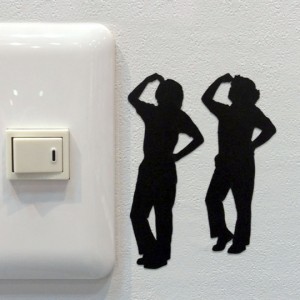 ウォールステッカーCOWCOW　「額に手ポーズ」