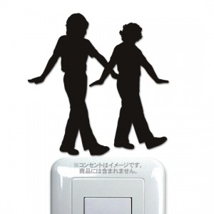 ウォールステッカー 「エンディングポーズ」スイッチパネルの上でCOWCOWネタ終了！