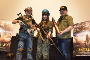 『オーガストウォーズ』トークショー（左から金子賢一、上坂すみれ、鈴木貴昭）