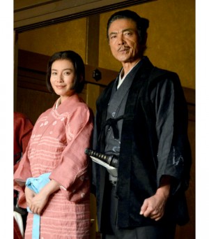 中谷美紀、柴田恭兵、NHK大河『軍師官兵衛』スタジオクランクイン取材会にて