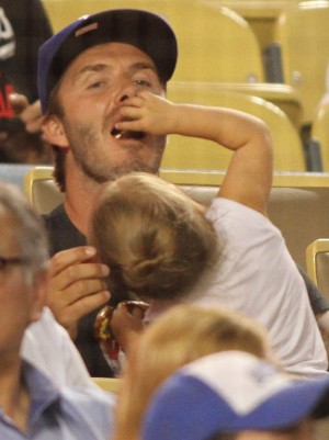 キュートなハーパーとデヴィッドのツーショット　