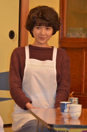 お母さん役の飯島直子、『スペシャルドラマ ちびまる子ちゃん』制作発表会見にて