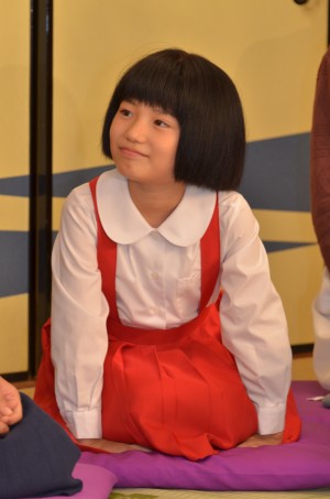 3代目まる子役の信太真妃、『スペシャルドラマ ちびまる子ちゃん』制作発表会見にて