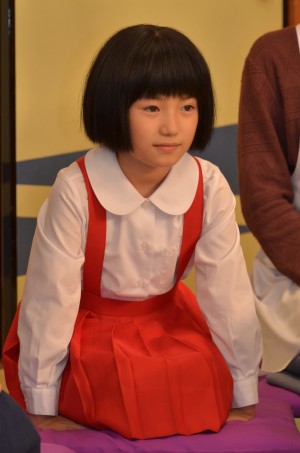 3代目まる子役の信太真妃、『スペシャルドラマ ちびまる子ちゃん』制作発表会見にて