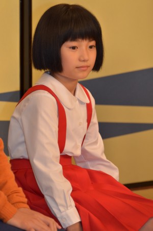 3代目まる子役の信太真妃、『スペシャルドラマ ちびまる子ちゃん』制作発表会見にて