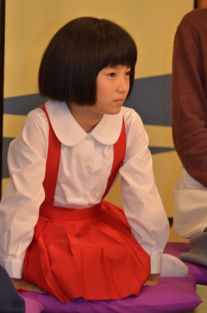 3代目まる子役の信太真妃、『スペシャルドラマ ちびまる子ちゃん』制作発表会見にて