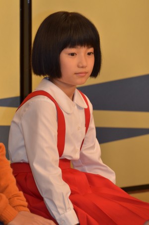 3代目まる子役の信太真妃、『スペシャルドラマ ちびまる子ちゃん』制作発表会見にて