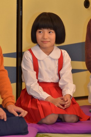 3代目まる子役の信太真妃、『スペシャルドラマ ちびまる子ちゃん』制作発表会見にて