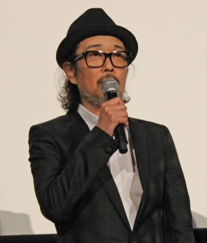 『凶悪』完成披露試写会に登壇したリリー・フランキー