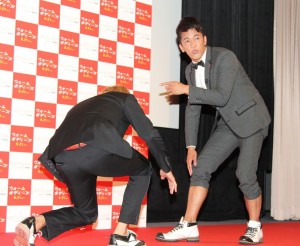 映画『ウォーム・ボディーズ』プレミアム試写会に出席した武井壮・つるの剛士 