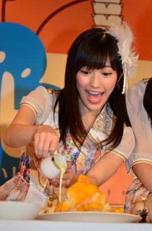 渡辺麻友、「JATA旅博2013 台北展示会」直前記者会見にて