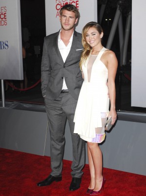 2012年1月のマイリー・サイラス＆リアム・ヘムズワース