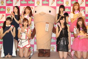 『カプリコクイーン決定戦!!2013』に出場する（右から）アイドリング、東京女子流、アップアップガールズ（仮）、DOROTHY LITTLE HAPPY