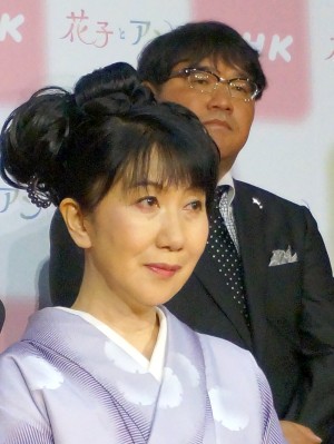 室井滋、NHK連続テレビ小説『花子とアン』出演者発表会見にて