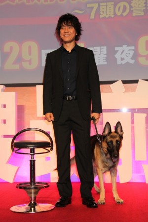 上川隆也、『特捜最前線2013～7頭の警察犬』製作発表記者会見にて