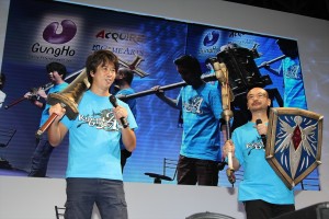 ガンホー森下一喜社長（写真左）、イベントに登場