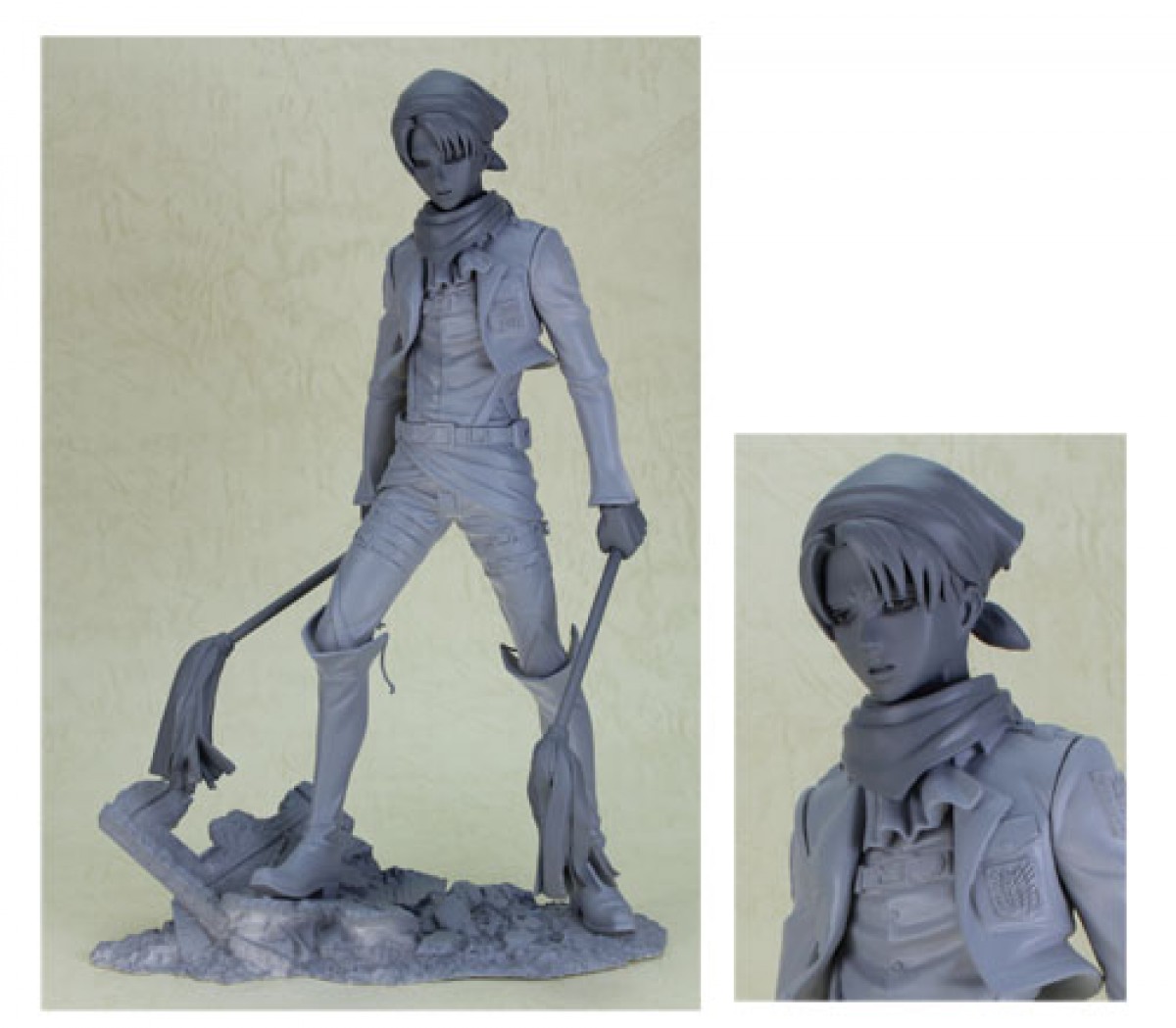 お掃除するリヴァイ兵長フィギュア限定発売 三角巾にハタキの兵長に萌え 13年9月26日 アニメ ゲーム ニュース クランクイン