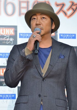 WOWOW連続ドラマW「LINK」の完成披露試写会に登壇した大森南朋