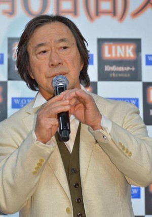 WOWOW連続ドラマW「LINK」の完成披露試写会に登壇した武田鉄矢