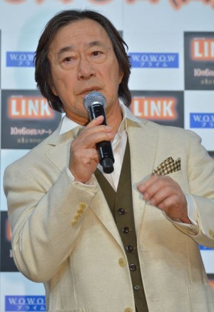 WOWOW連続ドラマW「LINK」の完成披露試写会に登壇した武田鉄矢