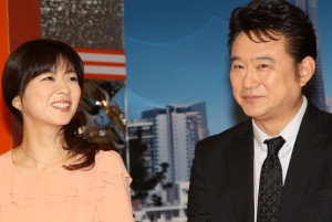 中山忍、船越英一郎、『刑事 吉永誠一 涙の事件簿』第1話完成披露 記者会見にて