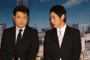 船越英一郎、小泉孝太郎、『刑事 吉永誠一 涙の事件簿』第1話完成披露 記者会見にて