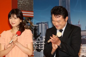 中山忍、船越英一郎、『刑事 吉永誠一 涙の事件簿』第1話完成披露 記者会見にて