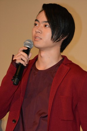 映画『陽だまりの彼女』初日舞台挨拶に出席した菅田将暉