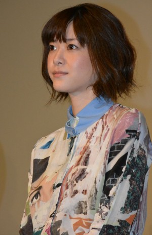 映画『陽だまりの彼女』初日舞台挨拶に出席した上野樹里