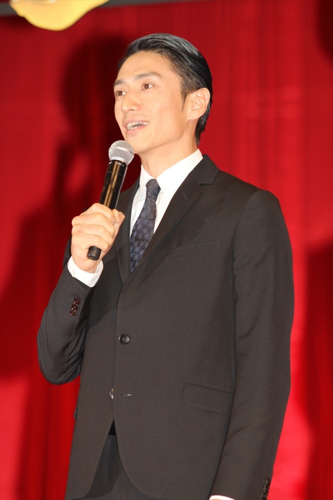 『清須会議』完成披露イベントに登場した伊勢谷友介