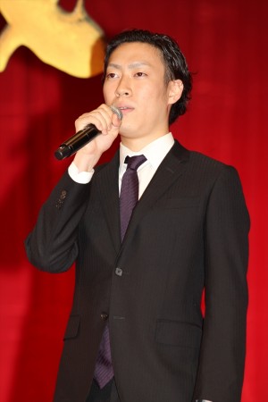 『清須会議』完成披露イベントに登場した坂東巳之助