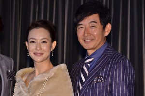 床嶋佳子、石田純一、昼ドラマ『天国の恋』制作発表会見にて