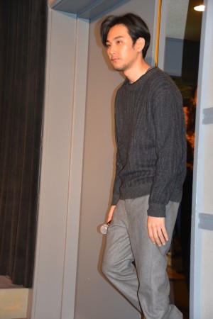 松田龍平、『麦子さんと』兄妹試写会・フォトセッションにて