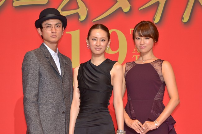 『ルームメイト』完成披露試写会に登壇した北川景子、深田恭子、高良健吾