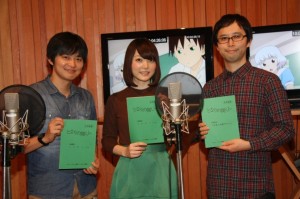 『となりの関くん』アフレコ取材での下野紘、花澤香菜、原作者・森繁拓真先生