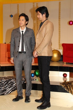 徳井義実、速水もこみち、『妄想の王子様』囲み取材にて