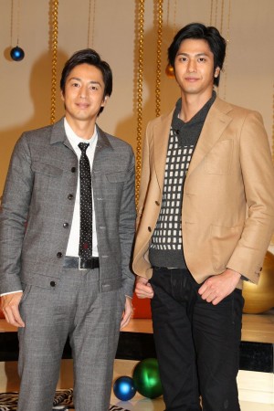 徳井義実、速水もこみち、『妄想の王子様』囲み取材にて