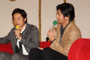 徳井義実、速水もこみち、『妄想の王子様』囲み取材にて