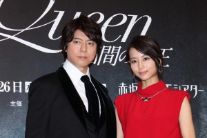上川隆也、堀北真希、舞台『9days Queen“九日間の女王”』製作発表にて
