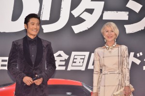 『REDリターンズ』ジャパンプレミアに登場したヘレン・ミレンとイ・ビョンホン