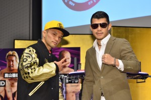 亀田興毅vs山本KID徳郁、「ジャイアントキリング3」製作発表会見にて