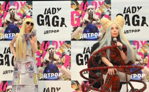 新作アルバム「アートポップ」来日会見をおこなった、レディー・ガガ