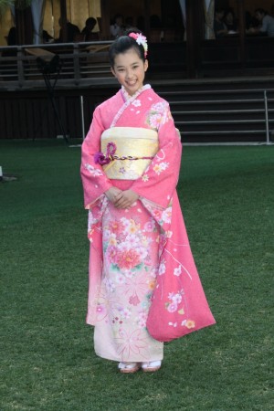 井頭愛海、2014年オスカープロモーション晴れ着撮影会にて