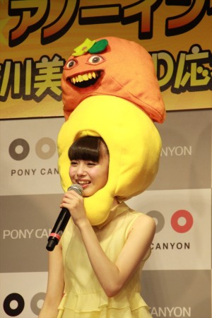 市川美織、『アノーイングオレンジ』DVD応援隊長就任会見にて