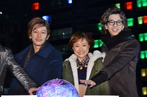 佐藤健、大原櫻子、三浦翔平、「GLITTER8 ～キラキラヒカルフジテレビ～」点灯式にて